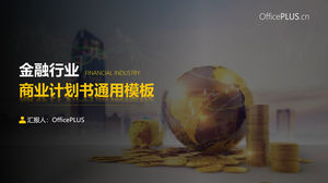 Modèle ppt de plan d'affaires de l'industrie financière du cadre complet