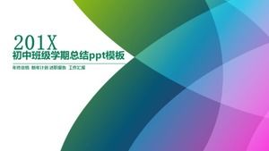 Modèle ppt de résumé de semestre de classe de lycée