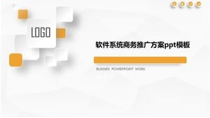 Template ppt rencana promosi bisnis sistem perangkat lunak