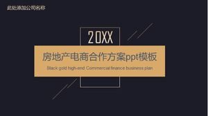 Nieruchomości e-commerce szablon planu współpracy ppt