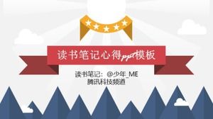 Lendo o modelo de ppt de experiência de notas