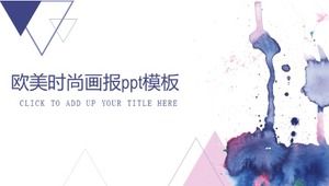 Modello ppt pittorico di moda europea e americana