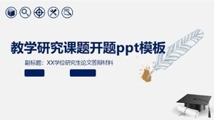 Modèle ppt d'ouverture de sujet de recherche d'enseignement