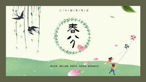 Twenty-four solar terms of the spring equinox ppt template