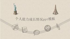 Modelo de ppt de crescimento de habilidade pessoal