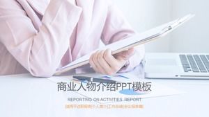 Modelo de ppt de introdução de personagem de negócios