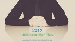 Modèle ppt d'auto-présentation de recherche d'emploi financier