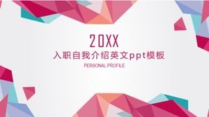 Modelo de ppt em inglês de auto-introdução