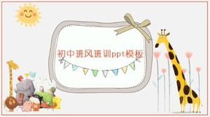 PPT-Vorlage für das Klassentraining im Stil der Junior High School