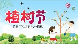 Templat ppt laporan papan elektronik Hari Arbor