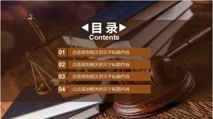 Flat legal court law firm general ppt template