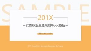Plantilla ppt de libro de planificación de carrera femenina