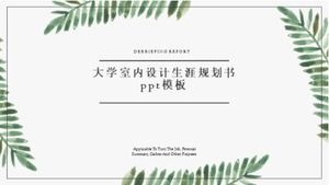 Plantilla ppt del libro de planificación de la carrera de diseño de interiores de la universidad