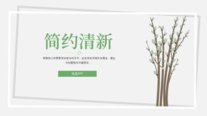 Modelo de PPT literário e fresco simples e elegante