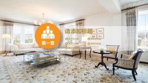 Modèle ppt d'étapes de plan de design d'intérieur