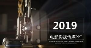 Modèle ppt de rapport de travail de l'industrie des médias cinématographiques et télévisuels