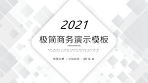 Template PPT bisnis kotak abu-abu dan hitam minimalis