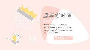 Plantilla PPT de Memphis creativa de moda rosa