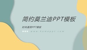 Einfache unregelmäßige PPT-Vorlage in Morandi-Farbe