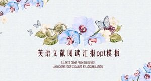 İngiliz edebiyatı okuma raporu ppt şablonu