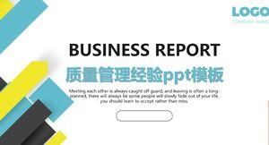 Kalite yönetimi deneyimi ppt şablonu