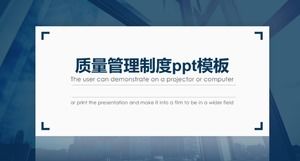 Kalite yönetim sistemi ppt şablonu