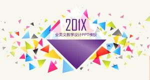 Tam İngilizce öğretim tasarımı ppt şablonu