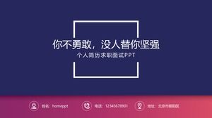 Template PPT resume warna gradien