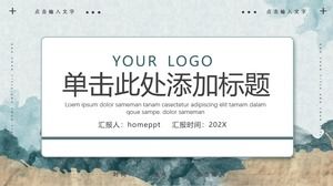 Texture creative watercolor smudge general PPT template