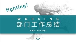 Run it department work summary PPT template