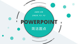 Green dynamic dots general PPT template