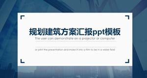 Modello ppt del rapporto del piano di pianificazione e costruzione