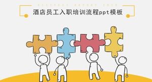 Otel çalışanı göreve başlama eğitim süreci ppt şablonu