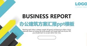 Plantilla ppt de informe de plan de edificio de oficinas