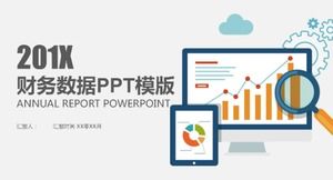 Template ppt laporan analisis data keuangan gaya bisnis sederhana