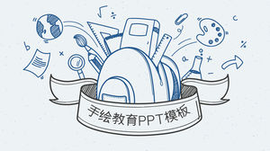 Template PPT pengajaran pendidikan yang dilukis dengan tangan pensil