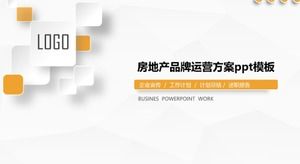 Modèle ppt de plan d'opération de marque immobilière