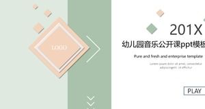 Kindergarten music open class ppt template