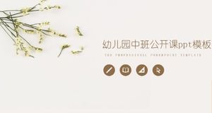 Modèle ppt de classe ouverte de la classe moyenne de la maternelle