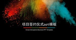 Projektunterzeichnungszeremonie ppt-Vorlage