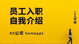 Flash-Mitarbeiter-Onboarding-PPT-Vorlage zur Selbsteinführung