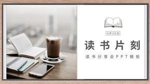 Kitap okuma okuma paylaşımı toplantı PPT şablonu