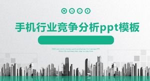 Plantilla ppt de análisis de competencia de la industria de telefonía móvil