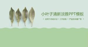 Blätter frisch und elegant ppt-Vorlage