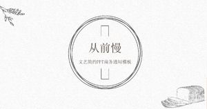 Template PPT penggemar sastra garis minimalis dan elegan