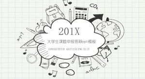 Declarația de proiect a studenților și șablonul ppt de apărare