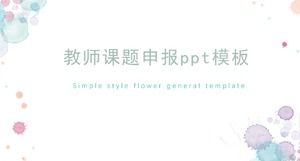 Șablon ppt de declarație de proiect pentru profesor