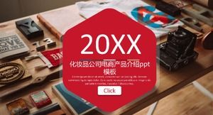 Cosmetics company e-commerce product introduction ppt template