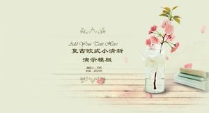 Beau et élégant petit modèle PPT frais rétro