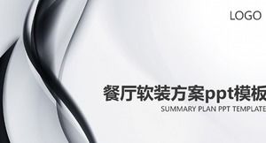 Restauracja miękki plan dekoracji szablon ppt